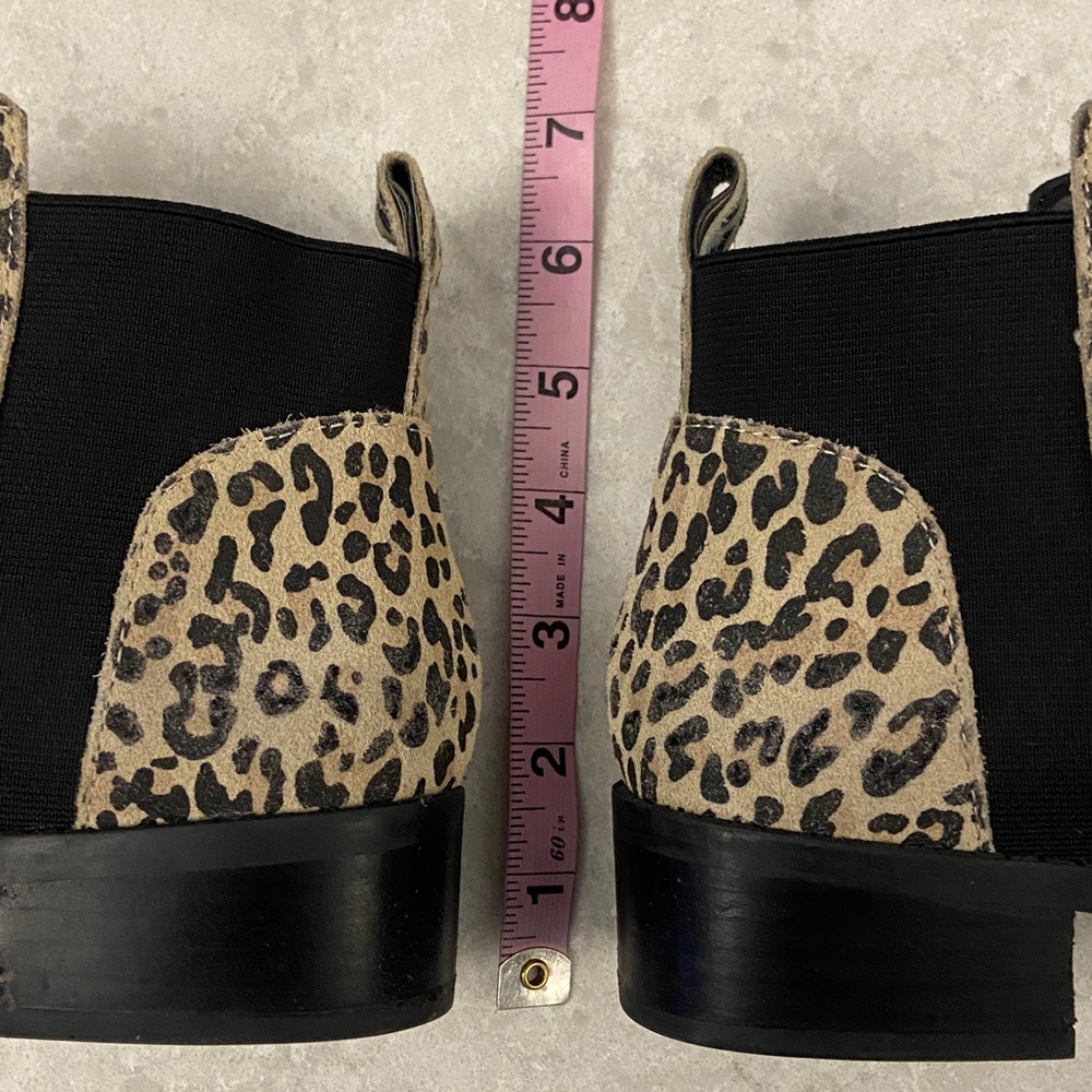 Sale! Dolce Vita Tan Leopard Suede Ankle Booties, size 7 - Picture 10 of 11